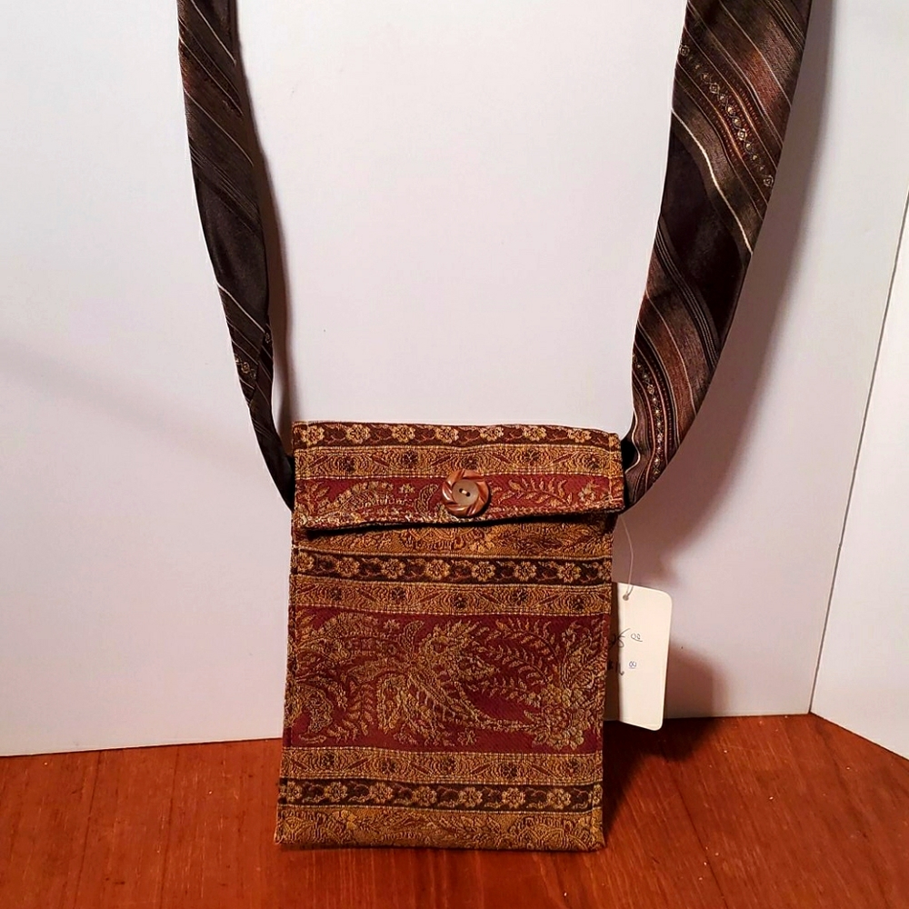 Crossbody mens tie purse